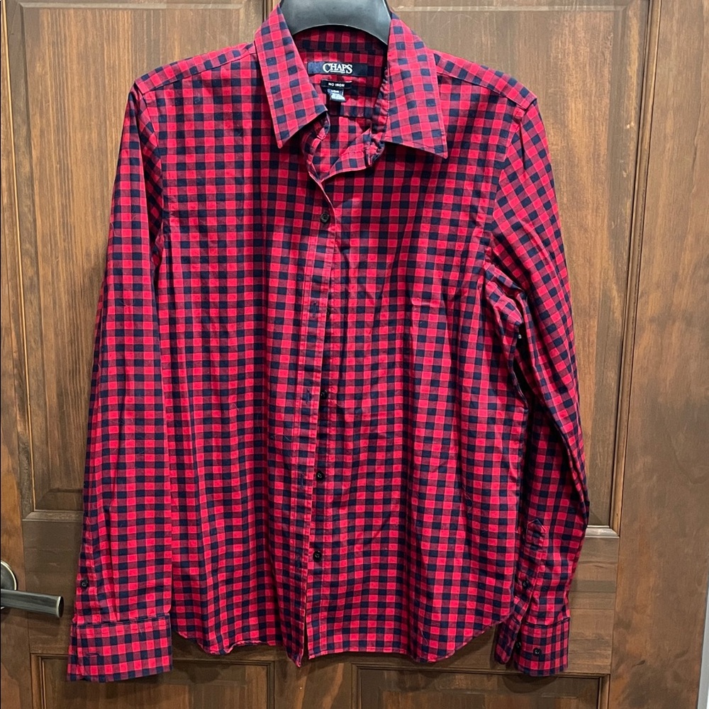 Chaps women’s Red and Black Plaid Shirt